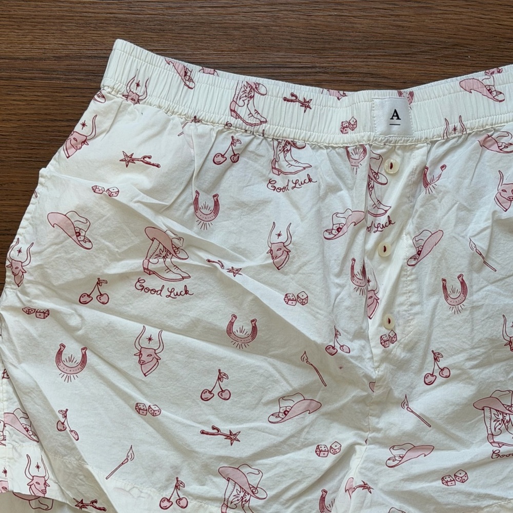 ANTHROPOLOGIE cowboy print pajama shorts